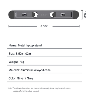 Giá đỡ laptop kệ đỡ máy tính tản nhiệt siêu mỏng gọn có 2 nấc độ cao - Hàng chính hãng