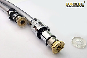 Dây sen chịu áp lực cao, nhựa PVC, ti đồng chống xoắn, dài 150cm, 200cm Eurolife