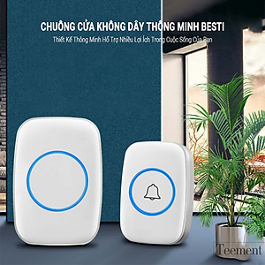 Chuông Cửa Không Dây Thông Minh Teement TM01 , Chống Nước Khoảng Cách Sử Dụng Trong 300M - Hàng Chính Hãng