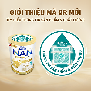Sữa bột Nestlé NAN SUPREMEPRO 1 800g nhập khẩu Đức với 5HMO & đạm Gentle Optipro ( Dành cho trẻ từ 0 - 12 tháng tuổi)