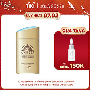 Kem chống nắng dạng sữa dưỡng da kiềm dầu bảo vệ hoàn hảo Anessa Perfect UV Sunscreen Skincare Milk SPF 50+ PA++++ 60ml