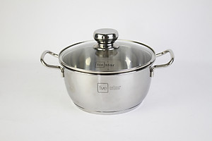 Bộ Nồi Chảo 3 Đáy Từ Inox 430 cao cấp Fivestar Standard 5 món (1 Quánh 18cm, 2 Nồi 20cm-24cm, 1 Chảo 24cm và 1 Xửng 24cm) , tặng 5 muỗng