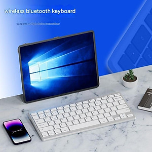 Bàn phím không dây mini W201S - đa kết nối bluetooth 5.0 + 3.0 + Usb wireless 2.4G cho máy tính laptop smartphone hàng nhập khẩu