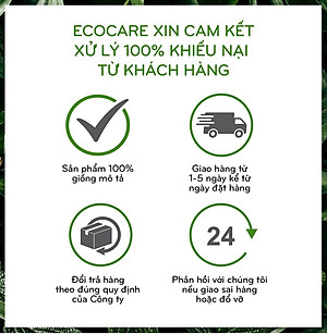 Nước Tẩy Bồn Cầu Hữu Cơ Diệt Khuẩn ECOCARE 1L Hương Cam Bạc Hà Thơm Mát, Chai Tẩy Rửa Nhà Vệ Sinh Siêu Sạch