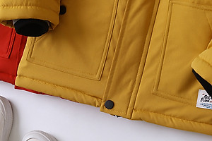 Áo khoác bé trai 3-12 tuổi hình cá Mập bên trong lót lông