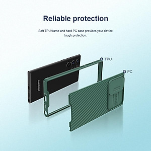 Ốp lưng chống sốc cho Samsung Galaxy S26 Ultra , S25 Ultra , S24 Ultra Camshield Pro nắp đậy bảo vệ Camera - Hàng nhập khẩu