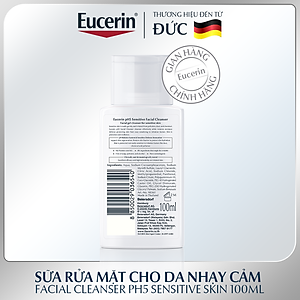 Sữa rửa mặt không gây kích ứng cho da nhạy cảm Eucerin pH5 Facial Cleanser 100ml