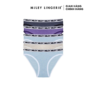 Combo 5 Quần Lót Nữ Melange Bikini Basic Miley Lingerie - Giao màu ngẫu nhiên (trắng - tím)