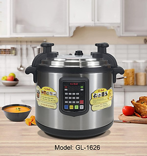 Nồi áp suất Gali GL-1626, dung tích 17lít, Sử dụng hoàn hảo cho các nhà hàng, quán ăn, trường học, hàng chính hãng 100%, bảo hành 24 tháng Gali