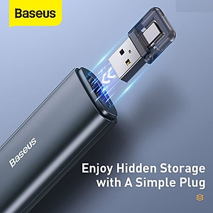 Bút Laser trình chiếu Baseus Orange Dot Wireless Presenter cho Laptop/ Macbook (100m. 2.4Ghz USB/Type C Receiver, Wireless Remote Control, Red Laser Pointer/ Presenter) kèm dây sạc- Hàng chính hãng