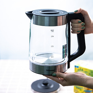 Ấm đun siêu tốc Thủy tinh Mitomo ST-220 dung tích 1.8L Hàng chính hãng