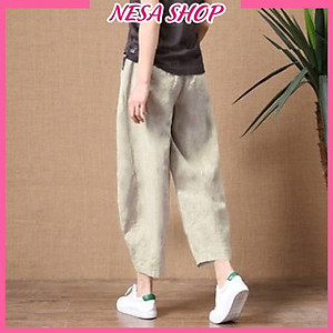 Quần ống rộng, chất liệu Linen, quần kiểu nữ form rộng rãi, thoải mái NeSa Shop QKH.39