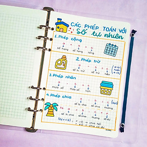 Sách-Combo 3 sổ Takenote Văn Toán Anh Lớp 6 tổng hợp kiến thức, sổ tay ghi chú lò xo xoắn trang trí sticker dễ thương