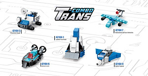 Đồ chơi lắp ráp, xếp hình Qman 42104 – Biệt đội biến hình 10 trong 1