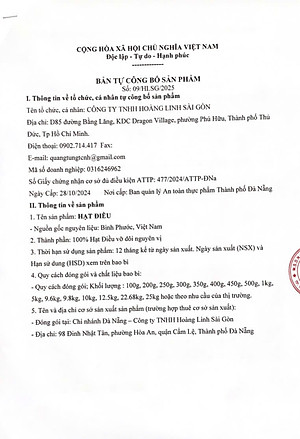 Hạt Điều Vỡ Đôi HOLINUT/ Hạt điều tươi nấu sữa