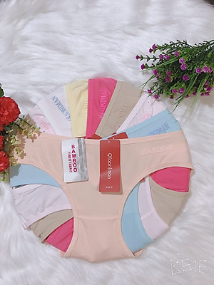 combo 10 chiếc quần lót cotton trơn co dãn tốt fom từ 45-60kg