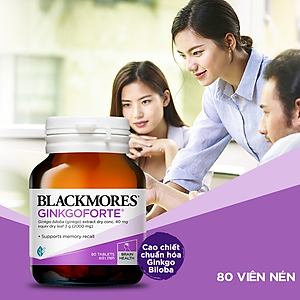 Combo 2 Lọ 40 Viên Uống Hỗ Trợ Tuần Hoàn Máu Não Blackmores Ginkgoforte