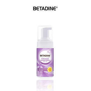 Bọt vệ sinh phụ nữ Betadine Feminine Wash Foam Daily Use Gentle Protection Immortelle 100ml