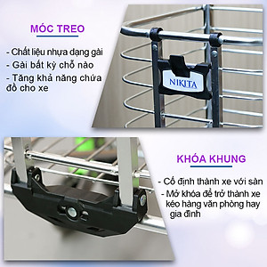 XE KÉO ĐI CHỢ HỢP KIM NHÔM SIÊU NHẸ, SIÊU BỀN NIKITA