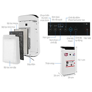 Máy lọc không khí Sharp FP-J60E-W (38W) - Hàng chính hãng