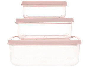 Bộ 3 hộp thực phẩm chữ nhật Hokkaido 500-1000-2000ml - Giao màu ngẫu nhiên