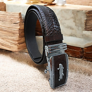 Thắt Lưng Nam Da Cá Sấu thật. Da Bông Hông Cá Sấu Rất Đẹp Và Mềm. Kích Thước Chuẩn 3.5x120cm Rất Dễ Sử Dụng