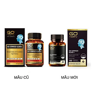 Viên uống bổ não nhập khẩu chính hãng New Zealand GO GINKGO 9000+ (60 viên) hỗ trợ tăng cường tuần hoàn não, cải thiện trí nhớ, tăng khả năng tập trung