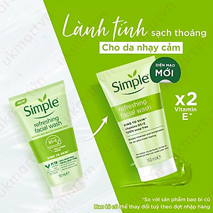 Sữa Rửa Mặt Simple Refreshing Facial Wash 150ml