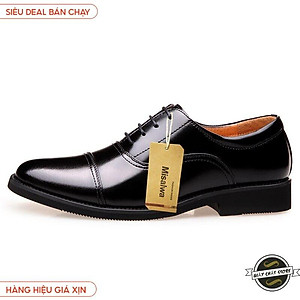 Giày Ba Khớp Phong Cách  Cổ Điển Cho Nam Giày Oxford Công Sở Thanh Lịch Mũi Cánh Armyman Derby Da PU