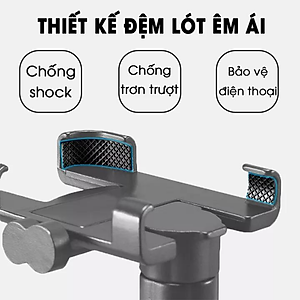 Giá đỡ kẹp điện thoại kim loại gắn gương chiếu hậu xe máy C2 hàng TiMa.lala - Hàng chính hãng