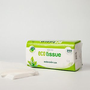 Khăn giấy lụa khăn giấy ăn rút Ecotissue gói 250 tờ thấm hút tốt mềm mịn an toàn sạch sẽ