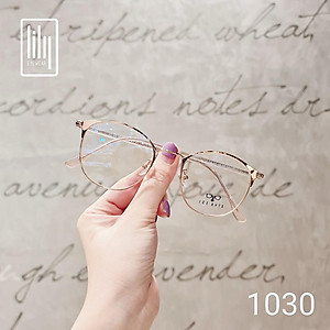 Gọng kính nữ kim loại Lilyeyewear mắt kính tròn thanh mảnh nhẹ nhàng màu sắc thời trang 1030