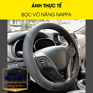Bọc vô lăng ô tô da Nappa cao cấp sang trọng thoáng khí cầm chắc tay thiết kế phù hợp với các loại xe - Hàng Nhập Khẩu