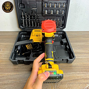 Máy khoan pin HUKAN 21V 3 chức năng tặng bộ phụ kiện mũi khoan