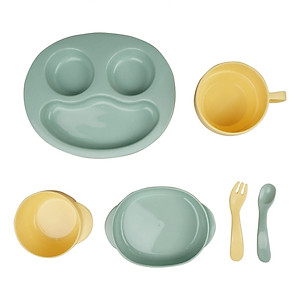 Bộ Đồ Ăn Dặm Cho Trẻ Em Amori Đạt Tiêu Chuẩn Xuất Nhật Bản , EU Đảm Bảo An Toàn Tuyệt Đối Cho Trẻ - Chính Hãng Inochi ( Tặng kèm khăn lau đa năng pakasa) 