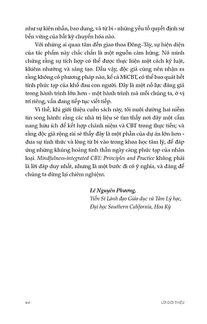 Sách - Trị Liệu Nhận Thức Hành Vi Tích Hợp Chánh Niệm - Nguyên Tắc Và Thực Hành