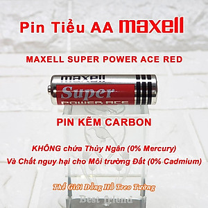 Pin tiểu Maxell Supper Power ACE Red Vỏ Nhôm – Vỉ 8+1=9 Viên AA x 1.5V