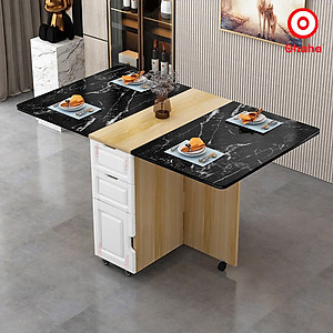 [ Kèm hình thực tế - Miễn phí giao hàng và lắp đặt tại TP.HCM] Bàn ăn thông minh xếp gọn Ohaha có bánh xe - BA026