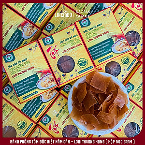 Đặc sản Cà Mau - Bánh Phồng Tôm Năm Căn - Loại Thượng Hạng ( Hộp 500 GRAM )