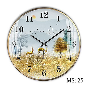 ĐỒNG HỒ TREO TƯỜNG TRANG TRÍ PHỦ PHA LÊ  KT 35 CM(MS 10)