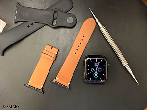Dây Đeo Apple Watch 49mm 45mm 44mm 42mm, Chất Liệu Da Bò Cao Cấp, Phong Cách Vintage Hoài Cổ, Tương Thích Các Phiên Bản Series Ultra2/Ultra/SE2/SE/10/9/8/7/6/5/4/3/2/1