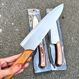 Dao thái đồ ăn, cắt gọt trái cây SEKI Nhật loại trung cán gỗ dài 30cm 