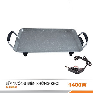 Bếp nướng điện không khói Fujika FJ-EG3515 men chống dính vân đá, công suất 1400W, màu ngẫu nhiên-hàng chính hãng