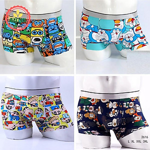  combo 4 Quần sịp quần lót nam sịp doremon hoạt hình thun lạnh siêu nhẹ