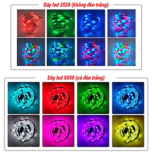 Combo 10M Dây Đèn LED Trang Trí RGB Kèm Nguồn và Remote