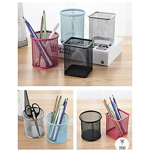 Lọ Đựng Bút Lưới Bằng Kim Loại (Giao Hàng Theo Mẫu Ngẫu Nhiên)- Hàng chính hãng 