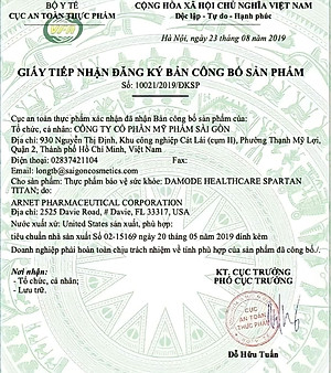 Thực phẩm chức năng hỗ trợ tăng cường sức khỏe nam giới Spartan Titan Damode lọ 30 viên