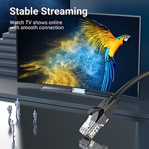 Dây cáp mạng Lan Cat6 Dẹt Vention 0.5m/1m/1.5m/ 5m tốc độ cao - Hàng chính hãng