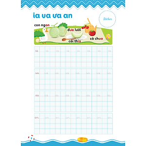 Sách Vở luyện viết hạ cỡ chữ - chữ ô li nhỏ. Quyển 3: Vần