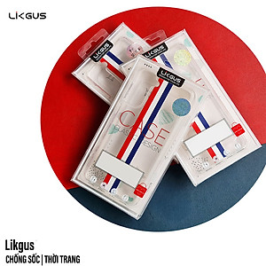 Ốp lưng chống sốc trong suốt cho Samsung Galaxy S21 Ultra hiệu Likgus Thom Brow (chất liệu cao cấp, thiết kế thời trang họa tiết 3 sọc màu) - hàng nhập khẩu